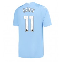 Fotballdrakt Herre Manchester City Jeremy Doku #11 Hjemmedrakt 2023-24 Kortermet